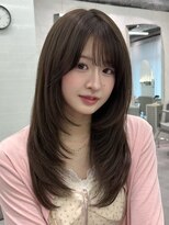 ファルベ(Farbe)&nbsp;ミルクティーブロンド/デジタルパーマ/ワンホンレイヤー