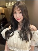 ラベンダーブラウン/くびれレイヤー/韓国巻き/顔周りカット/池袋