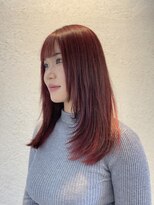 コード 四条河原町駅店(CHORD)&nbsp;カシスレッド/レッドカラー/レイヤーカット/Wカラー/京都河原町
