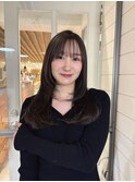 グレージュ×レイヤーカット