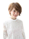 耳かけショートボブ!!顔が小さく見える効果