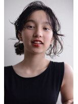 ミラバイグリーン(Mira by green)&nbsp;エアリーショート　X 黒髪【wavy】　perm　#4