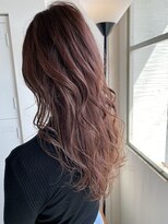 ヘアーエポック(hair epoque) ピンクラベンダーバレイヤージュロング_セミウェットウェーブ