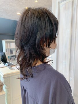 キャアリー(Caary) 福山美容室Caary人気 個性派顔周りマッシュネオウルフスタイル