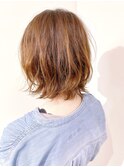 【パーマ】切りっぱなしボブツーセクションデジタルパーマ