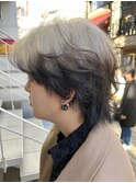 ホワイトベージュ×エンドカラー
