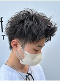 ツイストスパイラルパーマツイストパーマメンズマッシュパーマ