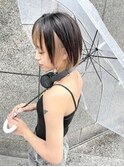 ショートヘア×アンブレラカラー/前髪カラー/インナーカラー