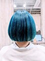 フィール バイ エミタス(Feel by emi+) きほんのきのワンレンボブカットと派手髪！
