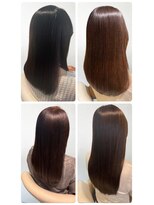 美容室フルール&nbsp;20代30代40代髪質改善肩ラインミルクティベージュ透明感