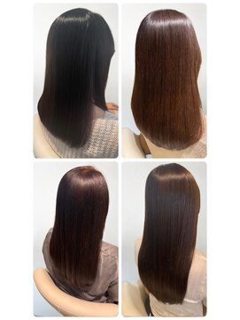 美容室フルール 20代30代40代髪質改善肩ラインミルクティベージュ透明感