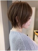 似合わせカット小顔ショートボブくびれショートハイライトカラー