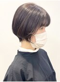 【松戸 石山】前下がり丸みショートボブ透明感カラー