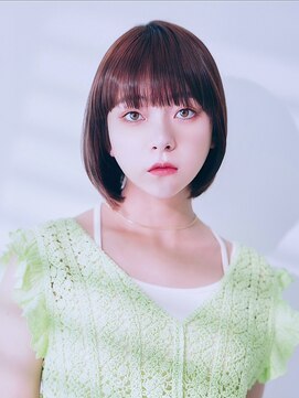 レヴ 草加店(LEV.) シースルーバングアッシュカラーアンブレラカラー こなれミディ