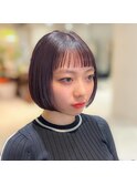 ショートバング＆マチルダボブ/ちょっと個性的/美髪カラー