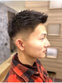 爽やか束間ショート似合わせハイフェードバーバースタイル