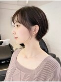小顔透明感カラーくすみベージュ黒髪秋色_ba385541