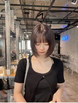 アイズ 横浜(IS)&nbsp;横浜/mikiya指名/切りっぱなしボブ/顔周りレイヤー