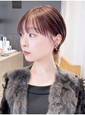秋色小顔くすみベージュ透明感カラーオリーブカラー_ba366562