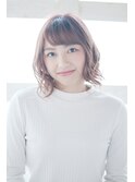 外巻き/ピンクブラウン/ミックス巻き[横浜]