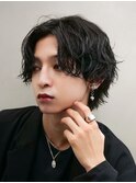 センターパート波巻きパーマスパイラルパーマツイストスパイラル