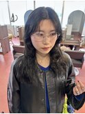 ロングレイヤーパーマ×黒髪