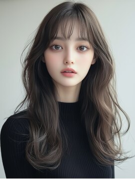 レヴ 草加店(LEV.) 前髪アンブレラカラーこなれミディイメチェンウェーブパーマ