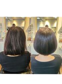 最高のカットと髪質改善で織り成す、扱い安い艶髪ボブ