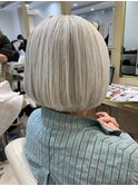 50代60代70代80代ナチュラルボブグレイヘアボリューム絶壁補正