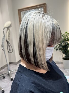 イメージア 町田店(IMAGE A) ハイライトハイトーンボブ＠30代40代50代60代