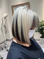 イメージア 町田店(IMAGE A) ハイライトハイトーンボブ@30代40代50代60代