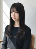 縮毛矯正/酸性ストレート/髪質改善/前髪カット/黒髪