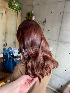 美容室カードル 新小岩店(Cadre) Wカラー/コーラルピンク