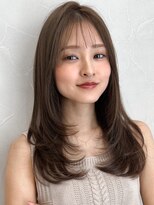 アグノス 青山(Agnos)&nbsp;艶髪ワンカールグレージュレイヤーカットシースルーバング