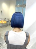 色落ちまで可愛いネイビーブルー☆