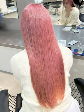 ラック 表参道(LUCK) ピンクオレンジ/バズカット/似合わせカット/ピンクカラー