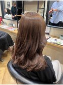 マロンブラウン［大人ガーリー/ミディアムレイヤー］長野歌穂