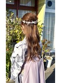 ゆるふわハーフアップ/ヘアセット