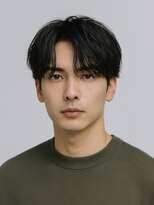 ハレ メンズサロン たまプラーザ(Hale)&nbsp;Haleメンズ刈り上げセンターパートニュアンスパーマたまプラーザ