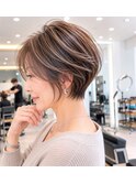 40代50代絶壁解消白髪ぼかし大人くびれショート銀座若見え美人A