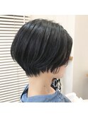 Coast.ショートボブ×暗髪×シースルー×ドライウエット