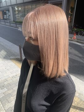 ラフ 難波店(LAFF) #黒髪#ボブルフ#ネビージュ#小顔#ワンレン