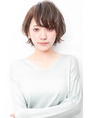 前下がりボブ・  内巻きワンカール・  ボブショート・暗髪