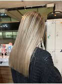 #バレイヤージュ#グレージュカラー#ボブウルフ#ココアベージュ