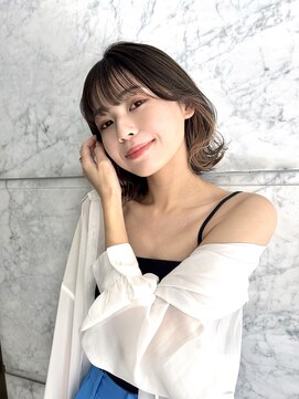 ロンド ストラーダ 心斎橋(Lond strada) 韓国前髪顔周りロング×インナーグレージュ[心斎橋/髪質改善]