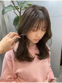 くびれミディアム×ほうじ茶カラー