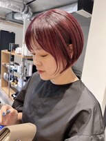 ブルックス ハイライト 大人ボブ  レイヤーボブ アッシュベージュ ショート