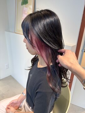 エト 梅田(eto) 暗髪グレージュ/インナーピンクラベンダー☆