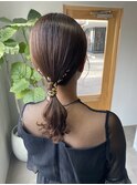 シンプルローポニーアレンジ◎