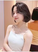 ♪顔周り レイヤー ウルフ 韓国ボブ ワンホンヘア 縮毛矯正